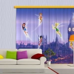 Ag Design Pimentävä Fotoverho Disney Fairies In London 280x245 Cm