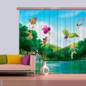 Ag Design Pimentävä Fotoverho Disney Fairies With Rainbow 280x245 Cm