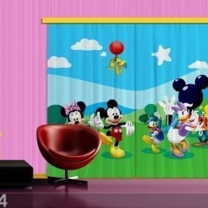 Ag Design Pimentävä Fotoverho Disney Mickey And Friends 280x245 Cm