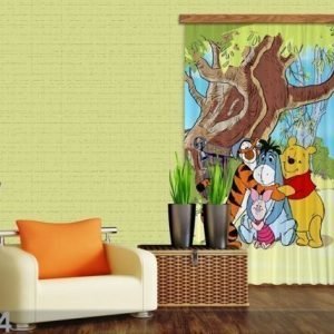 Ag Design Pimentävä Fotoverho Disney Winnie The Pooh And Friends I 140x245 Cm