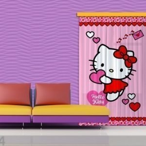 Ag Design Pimentävä Fotoverho Hello Kitty Heart I 140x245 Cm