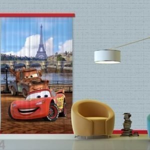 Ag Design Puolipimentävä Fotoverho Disney Cars Paris 140x245 Cm