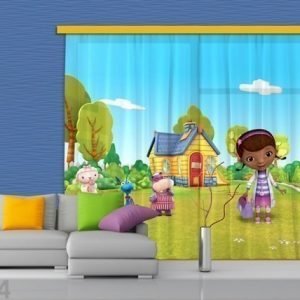 Ag Design Puolipimentävä Fotoverho Disney Dr.Mcstuffins 280x245 Cm