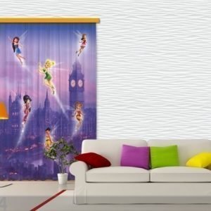 Ag Design Puolipimentävä Fotoverho Disney Fairies In London 140x245 Cm