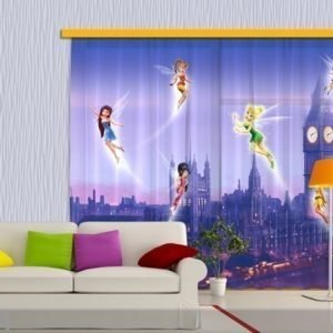 Ag Design Puolipimentävä Fotoverho Disney Fairies In London 280x245 Cm