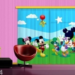 Ag Design Puolipimentävä Fotoverho Disney Mickey And Friends 280x245 Cm