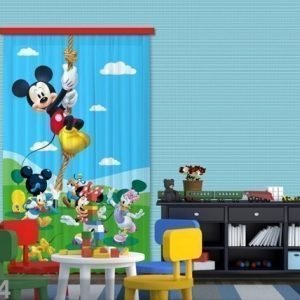 Ag Design Puolipimentävä Fotoverho Disney Mickey On A Rope 140x245 Cm