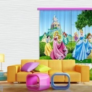 Ag Design Puolipimentävä Fotoverho Disney Princess 180x160 Cm