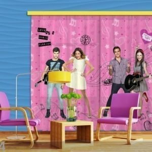 Ag Design Puolipimentävä Fotoverho Disney Violetta 180x160 Cm