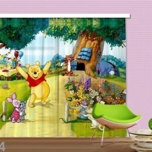 Ag Design Puolipimentävä Fotoverho Disney Winnie The Pooh 280x245 Cm