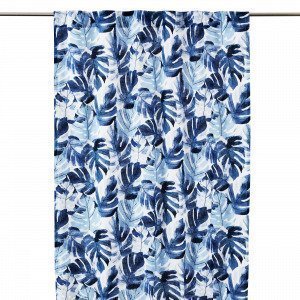 Hemtex Monstera Piilolenkkiverho Sininen 120x240 Cm