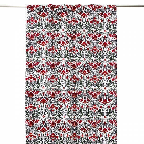 Hemtex Otilia Piilolenkkiverho Moniväripunainen 120x240 Cm