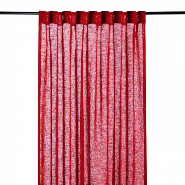 Hemtex Otto Tape Curtain Piilolenkkiverho Joulunpunainen 140x300 Cm