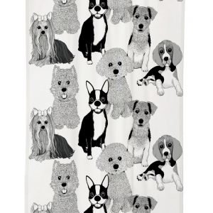 Vallila Doggies Verho Black White 140x240 Cm