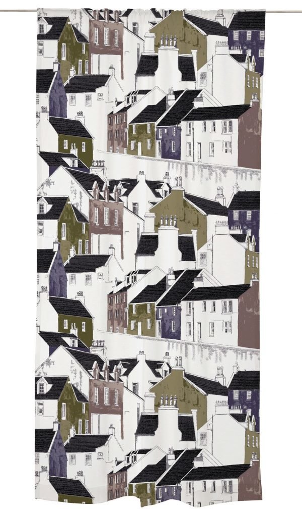 Vallila Littletown Verho Oliivi 140x250 Cm