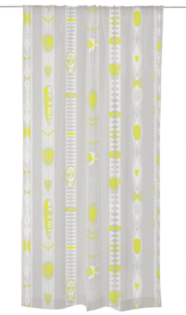 Vallila Misterio Verho Neon Grey 140x250 Cm