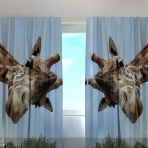 Wellmira Läpinäkyvä Verho Giraff 240x220 Cm