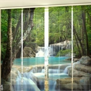 Wellmira Puolipimentävä Paneeliverho Thai Waterfall In Spring 240x240 Cm