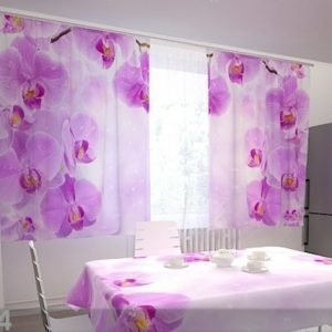 Wellmira Puolipimentävä Verho Kitchen In Orchids 200x120 Cm