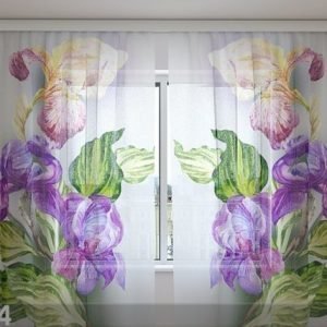 Wellmira Sifonki-Kuvaverho Airy Irises 240x220 Cm