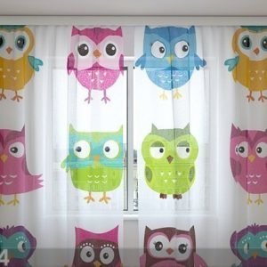 Wellmira Sifonki-Kuvaverho Lovely Owl 240x220 Cm